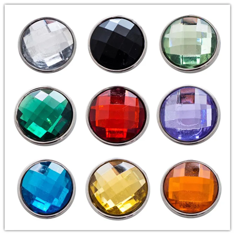 Граненный кристаллический имбирный snaps с медным дном 18 мм RB18 1 OEM|jewelry button|ginger