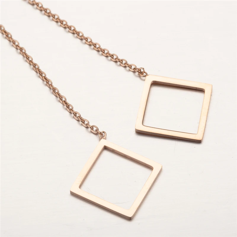 Новинка 2021 геометрические шестигранные серьги Yiustar из нержавеющей стали висячие