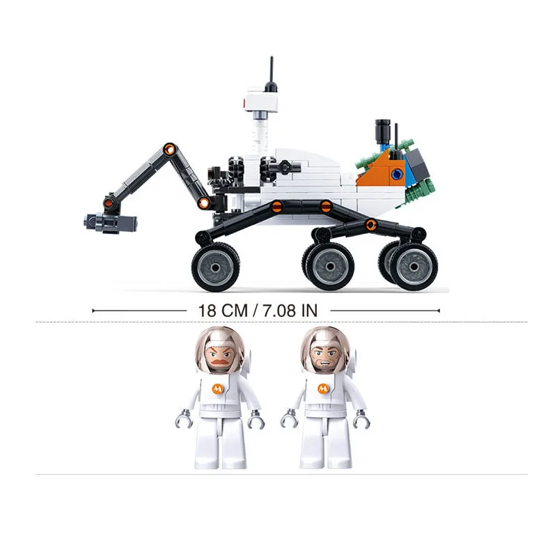 Модель строительных комплектов совместима с loge city Mars rover космический зонд 3D блоки