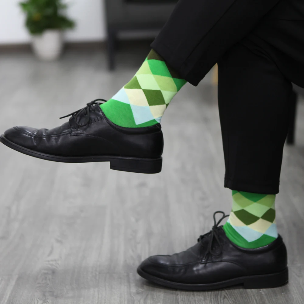 Мужские Разноцветные носки из чесаного хлопка с бриллиантами|socks diamond|combed cotton