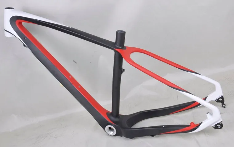 WINICE абсолютно полностью карбоновая велосипедная Рама 26er fat bicycle Красного/белого цвета окрашенная рама для снежного велосипеда через ось fat bike 100 мм BSA