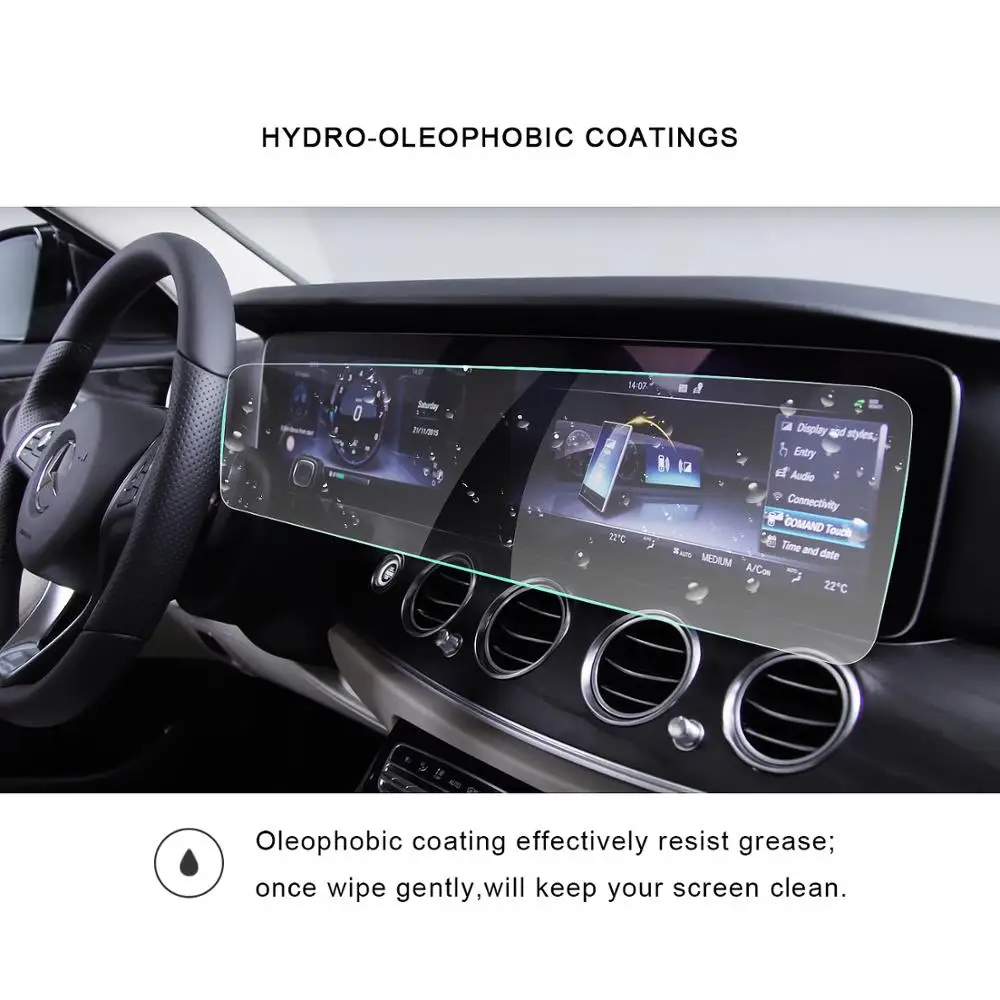 RUIYA 2 пачки защитная пленка на экран с высоким разрешением для Mercedes-Benz A-Class w177 10,25 дюймовый экран автомобильного навигатора, с уровнем твердости 9 H Защитная пленка для экрана из закаленного стекла