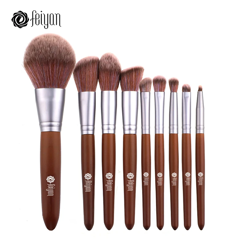 Feiyan Professional Макияж расчёски для волос комплект 9 шт. супер мягкие свободные косметическая пудра для нанесения основы румян теней для век губ бровей к