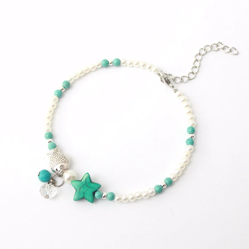 Ручной Работы Регулируемый в форме звезды натуральный камень амулет браслет