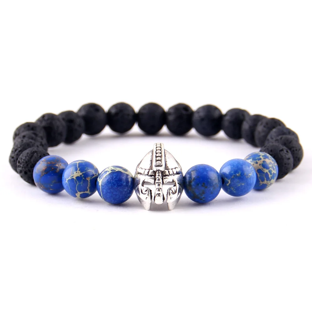 WML Римский рыцарь Спартанский воин шлем гладиатора браслет 8 мм бусина из