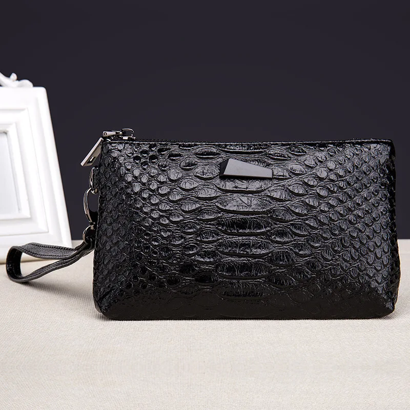 Кожаные женские кошельки Дамский кошелек Длинный аллигатора Элегантный Модный
