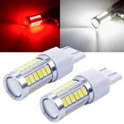 Стробоскоп LYMOYO T20, светодиодный, 2 шт., P215 Вт, BAY15D 1157 1156 ba15s 7443 5630 33SMD, автомобильная стосветильник Светодиодный лампа красного цвета, 12 В