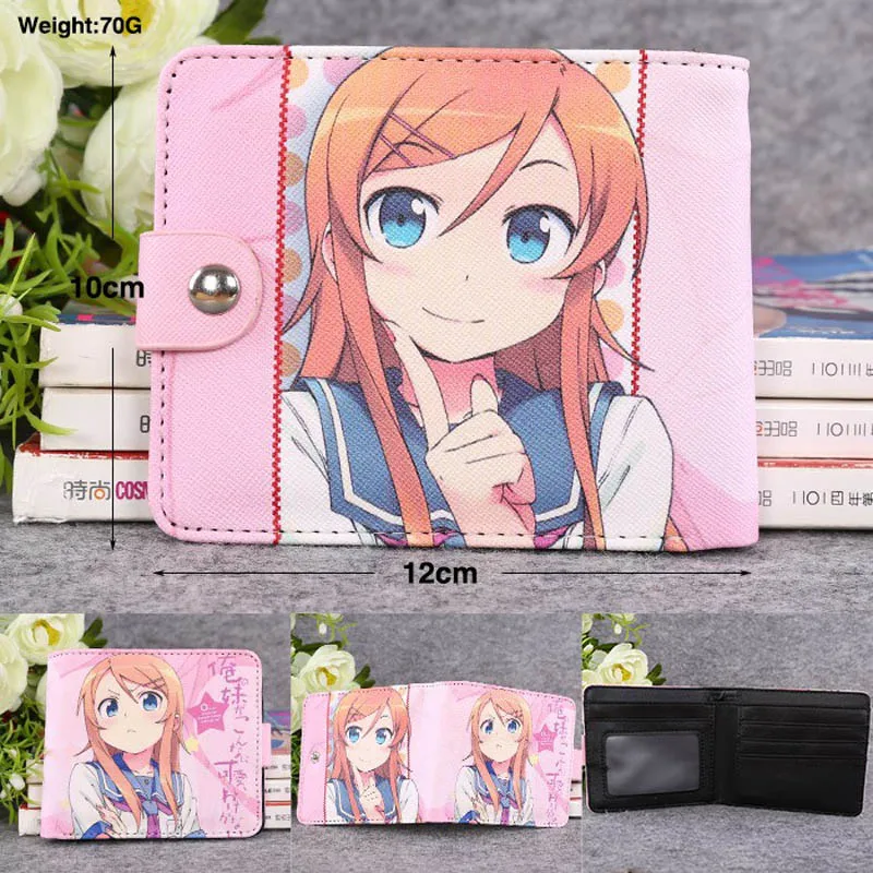 Oreimo Наруто Аниме Акацуки Учиха Итачи Синтетическая кожа короткий кошелек цельный держатель для карт кошелек для крутого дизайна косплей подарок - Цвет: Oreimo