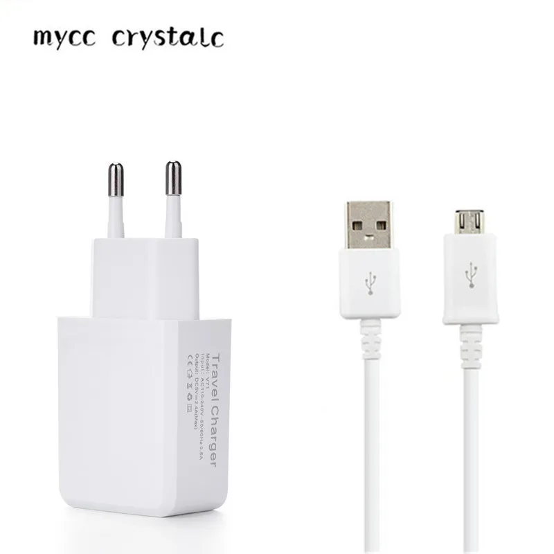 5V 2.4A USB зарядное устройство EU вилка для путешествий настенное + кабель Micro Huawei P6 P7 P8