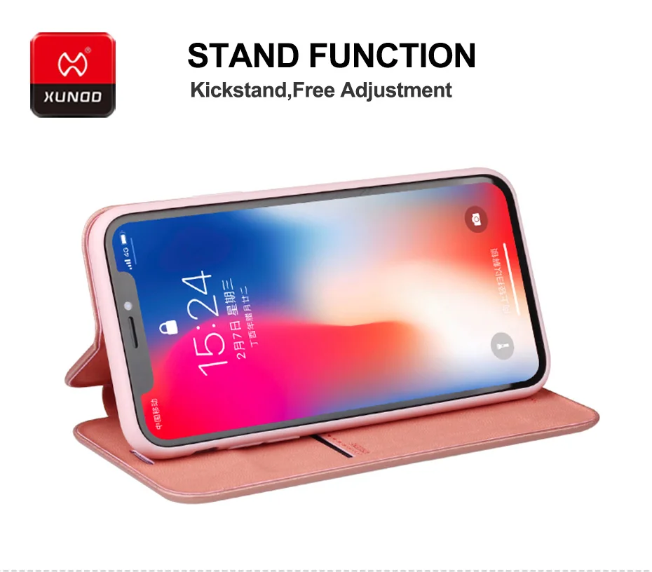 Кожаный чехол бумажник XUNDD для iPhone Xs Max 360 ударопрочный телефона роскошный