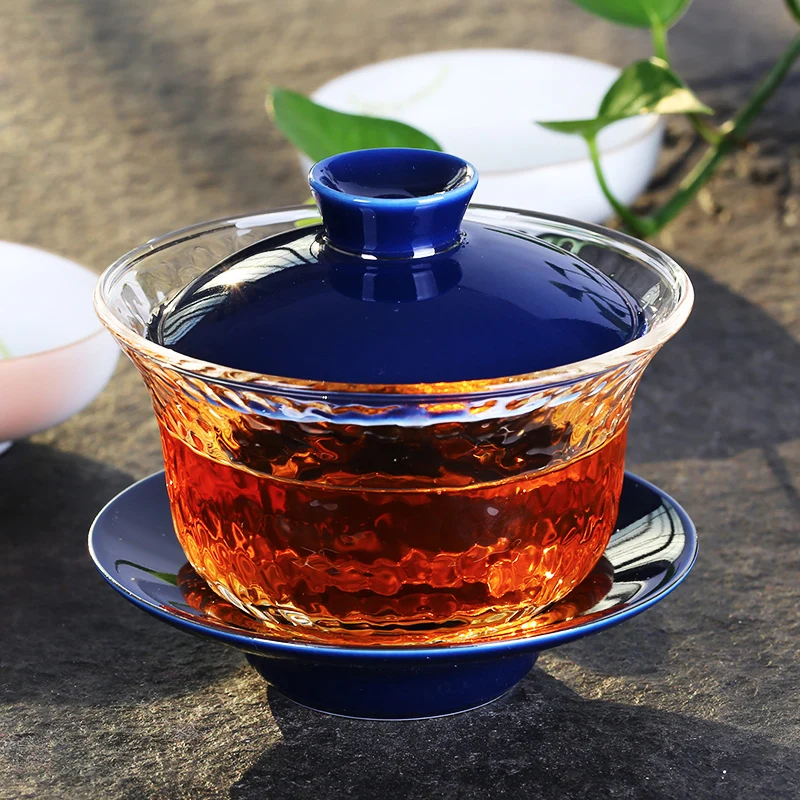 Чайный набор чайный из закаленного стекла кунг фу|lid bowl|lid glass bowllid cups |