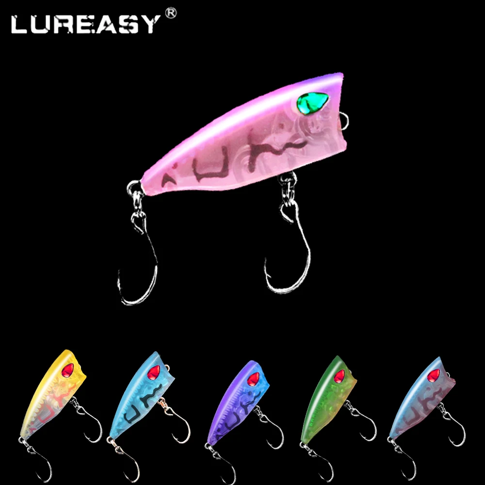 LURASY рыболовная приманка 4 2 см/3 5 г Поппер 3d глаз Кривошип искусственный Жесткий