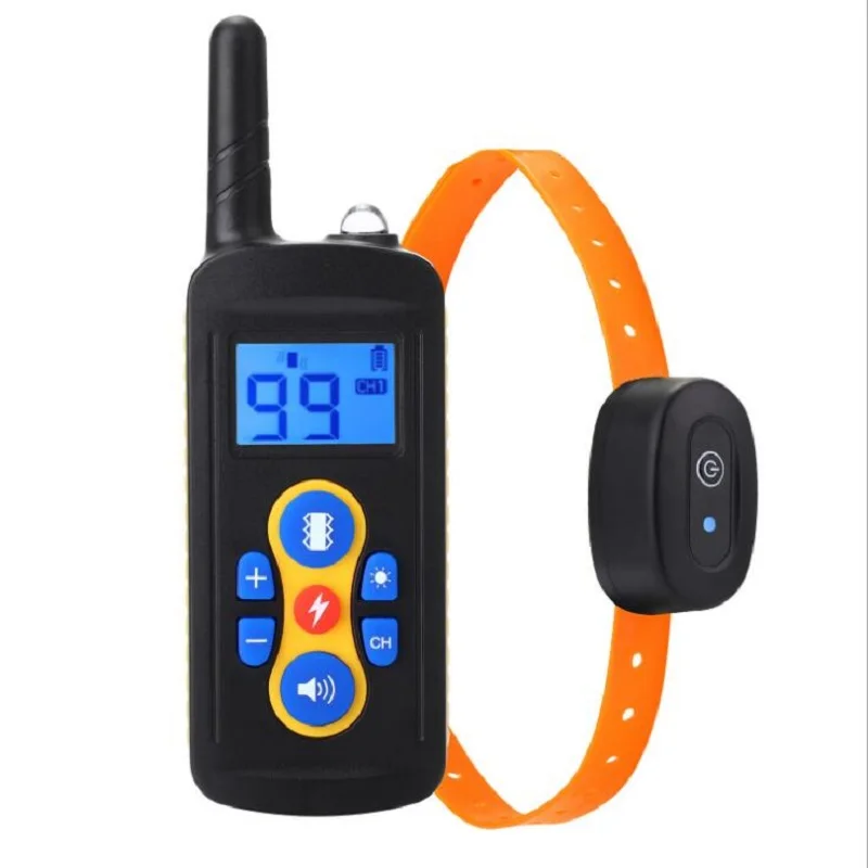 1 receiver Orange 800 м Анти лай устройство для обучения собак для домашних животных ошейник с пультом дистанционного управления водонепроницаемый перезаряжаемый ошейник для собак приемник T-600 - Цвет: 1 receiver Orange