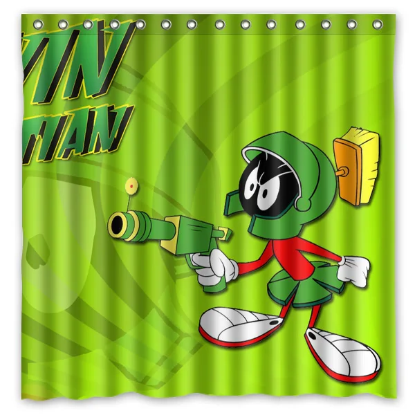 Водонепроницаемая занавеска для душа с принтом Marvin The Martian ванны из 100% полиэстера