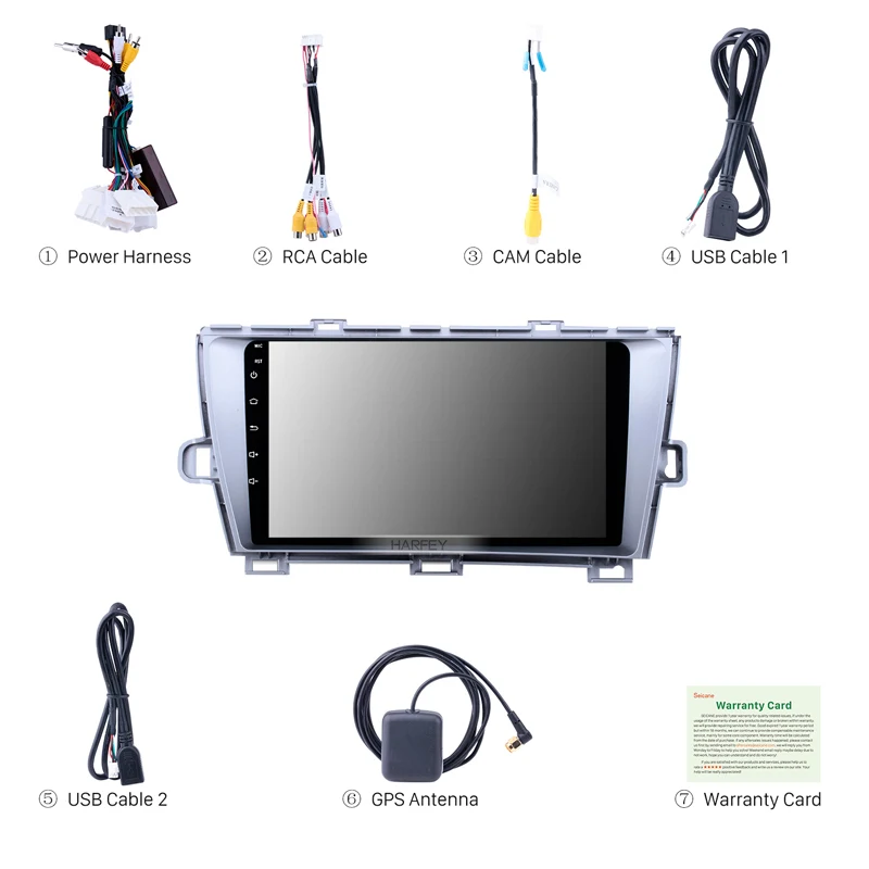 Harfey 9 &quotHD тачскрин радио Android 10 0 для Toyota Prius 2009 2013 левосторонний драйвер gps Bluetooth