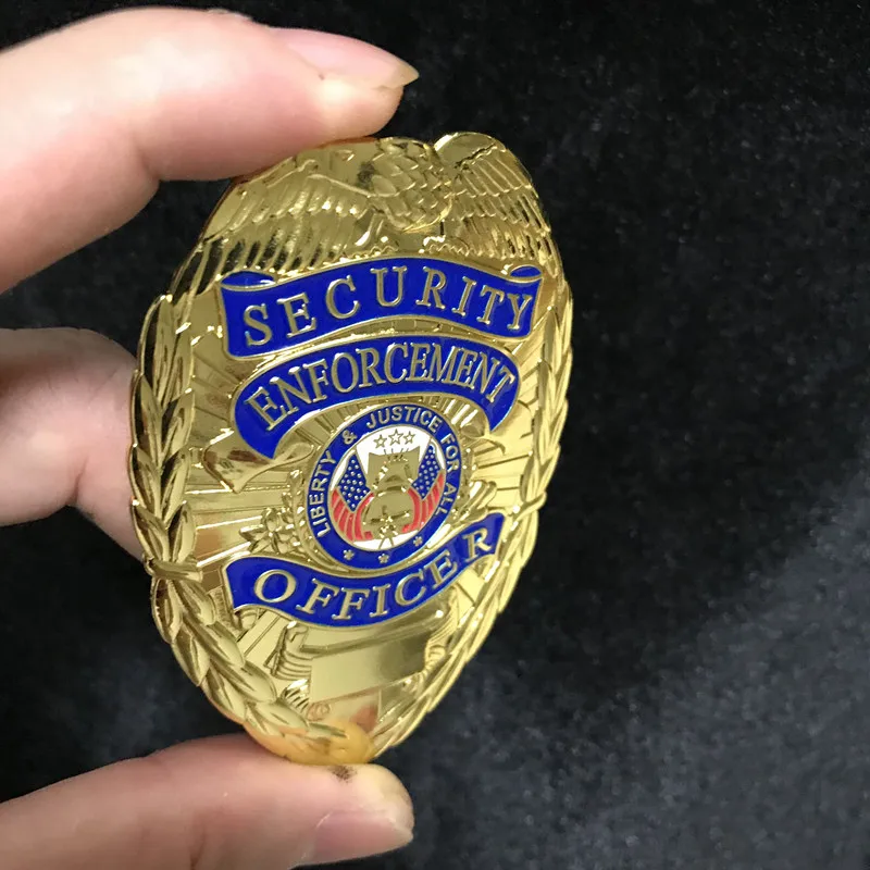 1 шт. металлический значок сотрудника правоохранительных органов 78x55 позолоченная цветная эмблема на плечо сувенирная монета новый значок