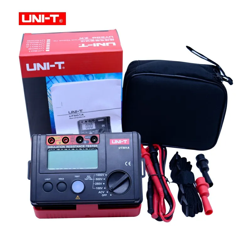 ЖК дисплей с подсветкой UNI T UT501A 100 1000 В мегометр измеритель сопротивления