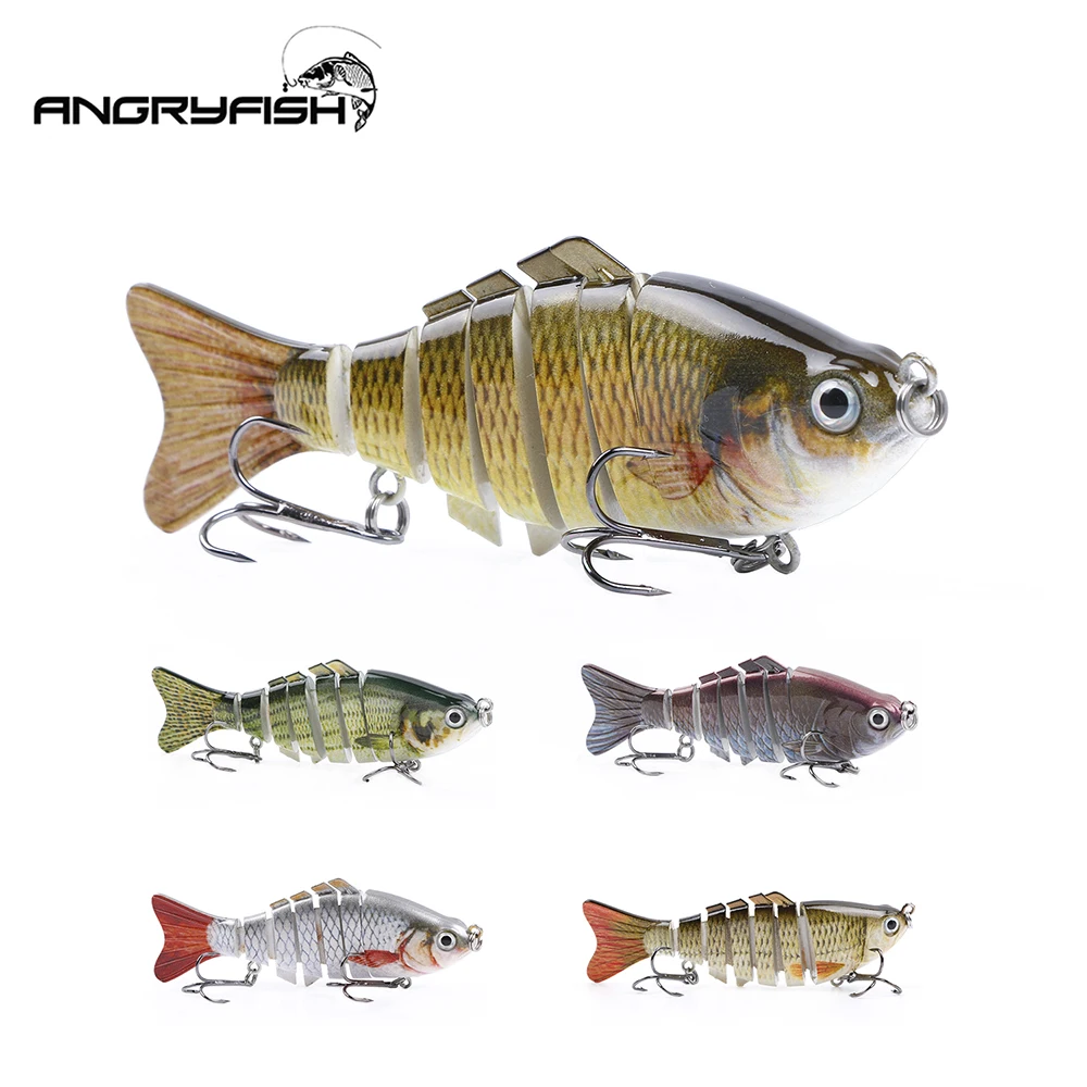 ANGRYFISH искусственная рыболовная приманка 1 шт. 80 мм 7 9 г 6 сегментов Реалистичная