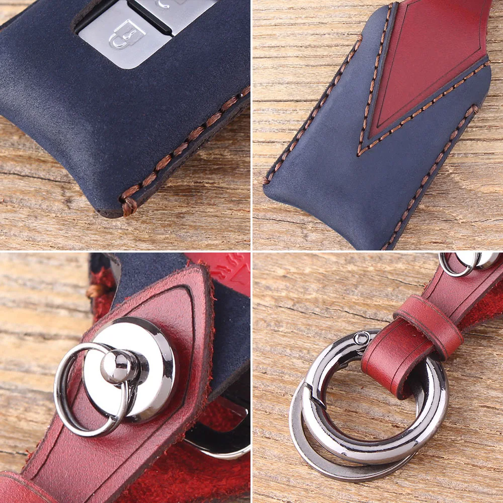 Кожаный чехол для ключей KEYYOU защитный с 4 кнопками дистанционного ключа Mitsubishi Lancer