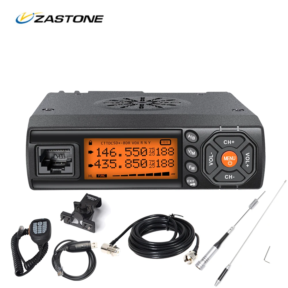 Zastone Z218 маленькое мобильное радио 25 Вт VHF 136 174 МГц UHF 400 470 мини Автомобильная рация