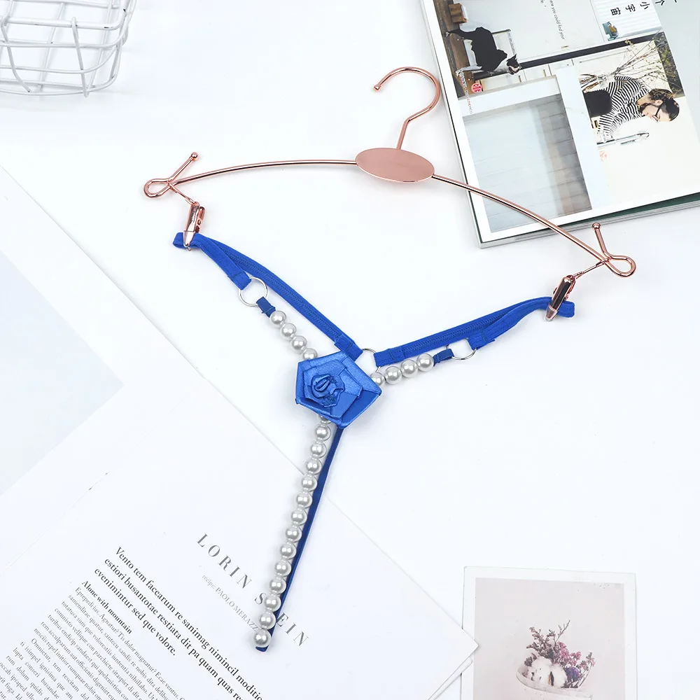 New Ultra-thin Lady Sexy Open Hollow Panties Underwear Pearls Thong Sexy costume G String Panties