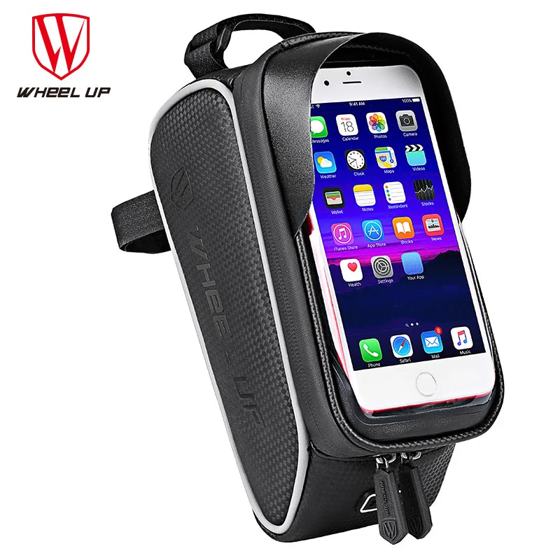 Wheel Up Bicycle Front Bag MTB Touch Screen Bags Road Bike Top Tube Frame Storage for 6.0 inch Mobile Phone|Сумки и корзины для