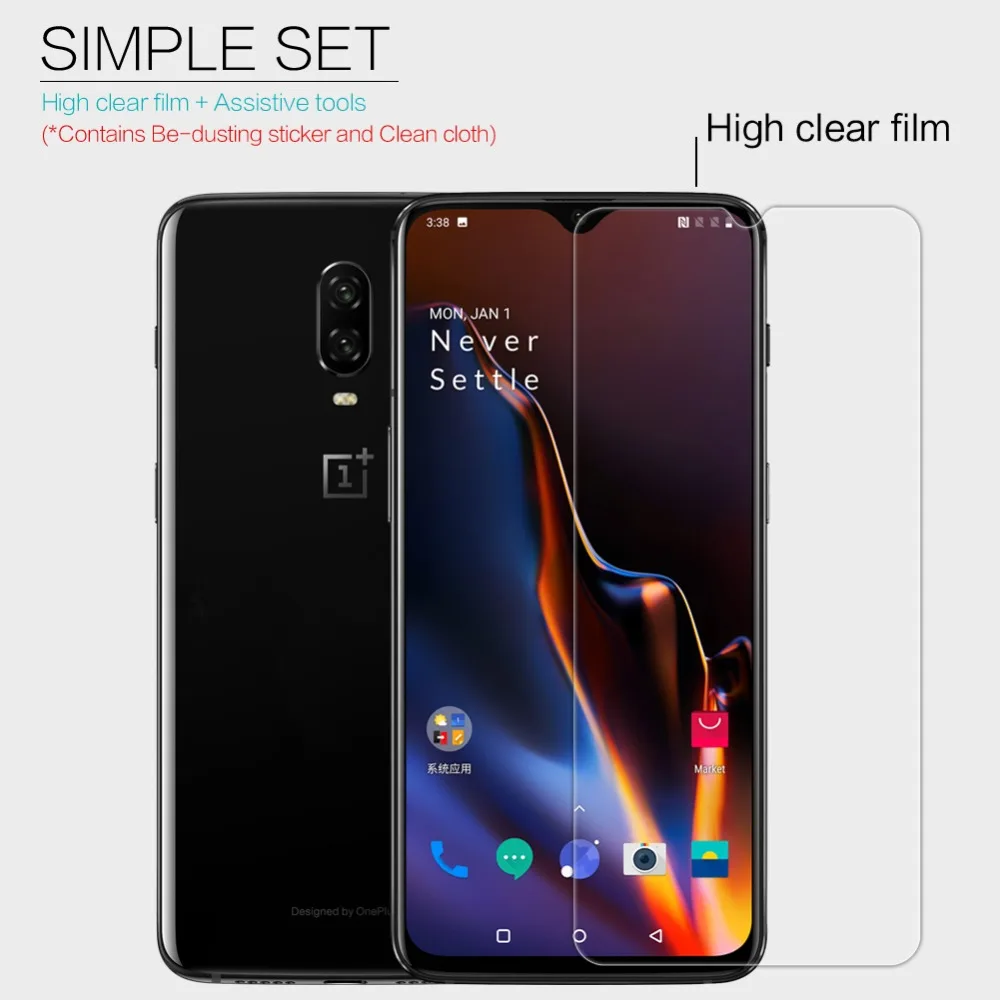 Oneplus 6T Защитная пленка NILLKIN Супер прозрачная защитная пленка для ЖК-экрана и матовая Защита экрана для Oneplus 6T One Plus 6t 1+ 6t