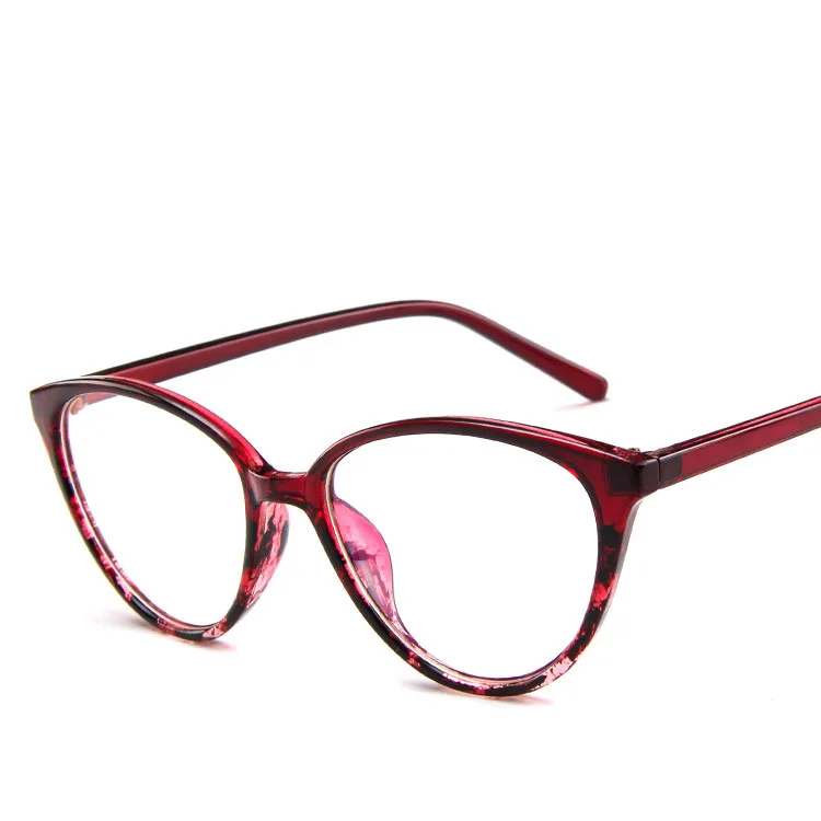 EOOUOOE, женские оптические очки кошачий глаз, очки Gafas Opticas, очки для женщин, Oculos De Grau, очки по рецепту - Цвет оправы: Красный