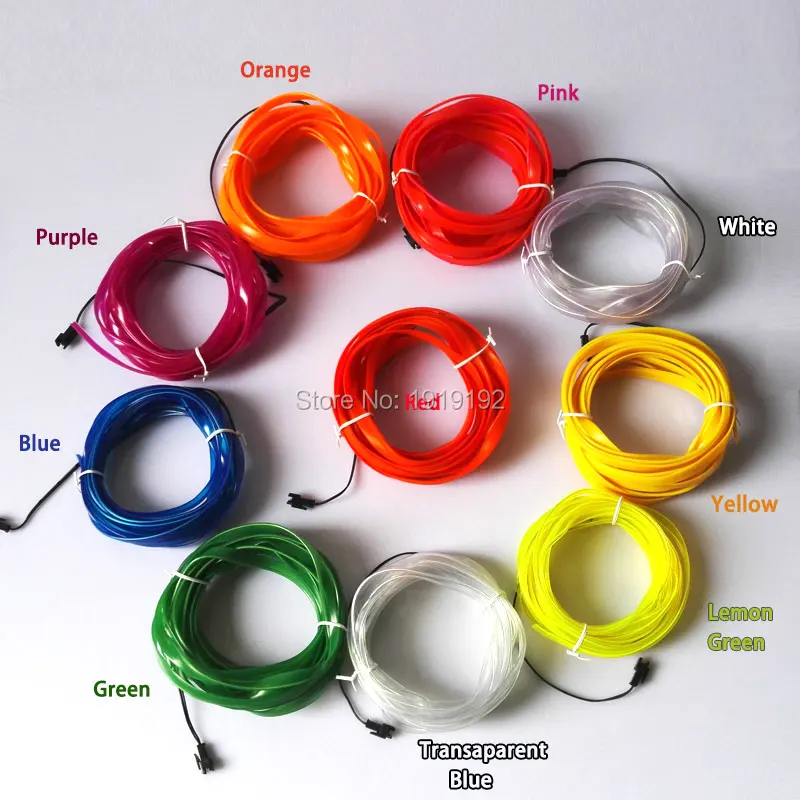 Гибкая светящаяся неоновая лента EL 2 3 с активацией звуком длина м | Дом и сад