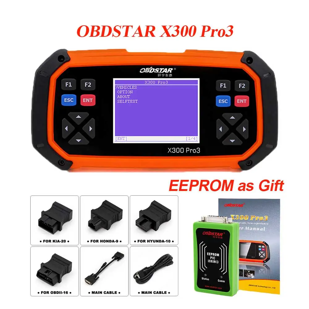 X300 Pro3 Full OBDSTAR X300 PRO3 ключ мастер OBD2 X300 ключ программист одометр коррекция инструмент EEPROM/PIC обновление онлайн obd2 диагностический инструмент - Цвет: X300 Pro3 Full