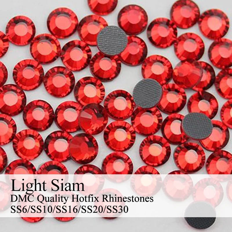 

Polaris SS6-SS30 Machine Cut Light Siam Strass DMC Hotfix Rhinestones For Garment Accessories