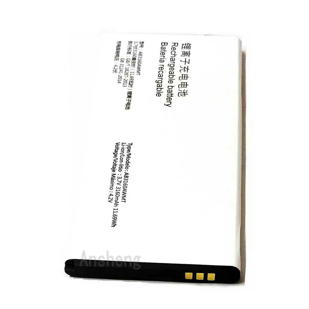 AB3160AWMT 3160 мАч аккумулятор для Philips E570 E751 XENIUM CTE570 CTE571 мобильный телефон