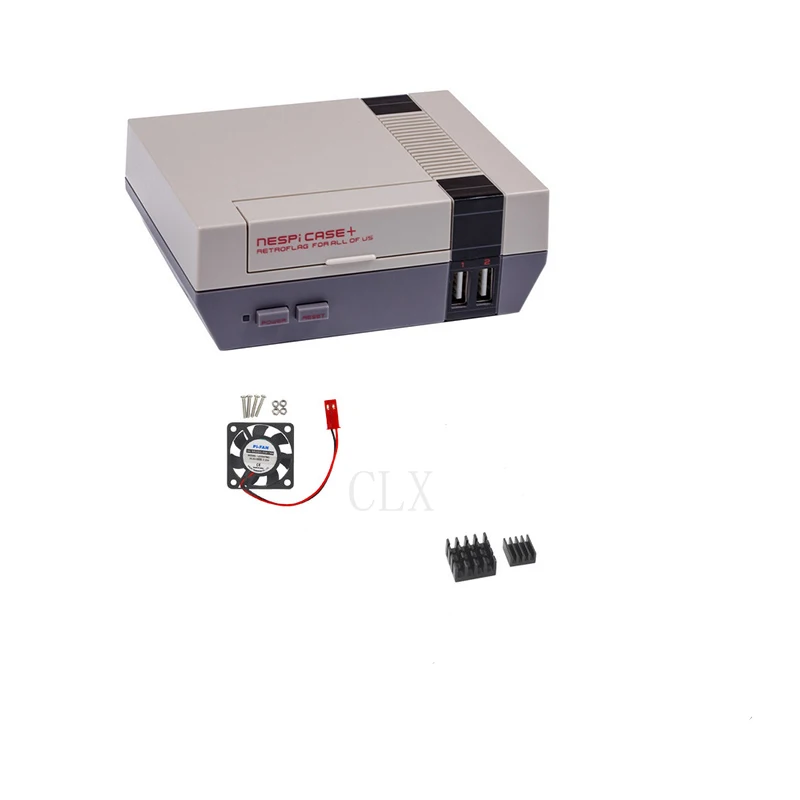 Raspberry Pi 3Bplus + чехол для NESPi коробка ретрофлага 32 ГБ вентилятор источник питания