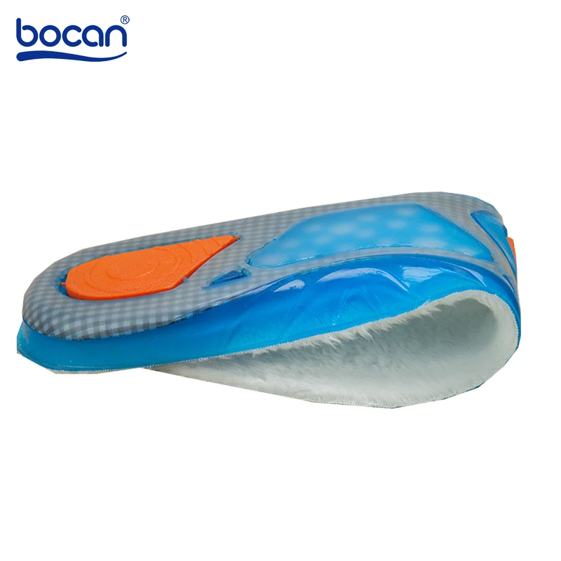 Bocan heat insoles gel winter thick velvet warm insoles imitation wool insoles comfortable thermal insoles
