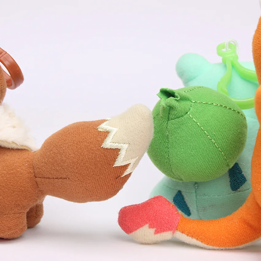 Карманная кукла Бульбазавр, чармандер Piplup Squirtle Eevee Mew Мягкие животные маленькие подвесные игрушки
