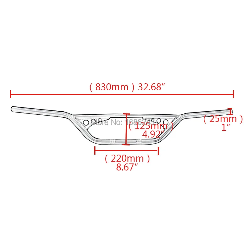 Универсальный Ретро руль для мотоцикла 1 &quot25 мм с ручкой Z Bar Honda Yamaha Suzuki Kawasaki Harley