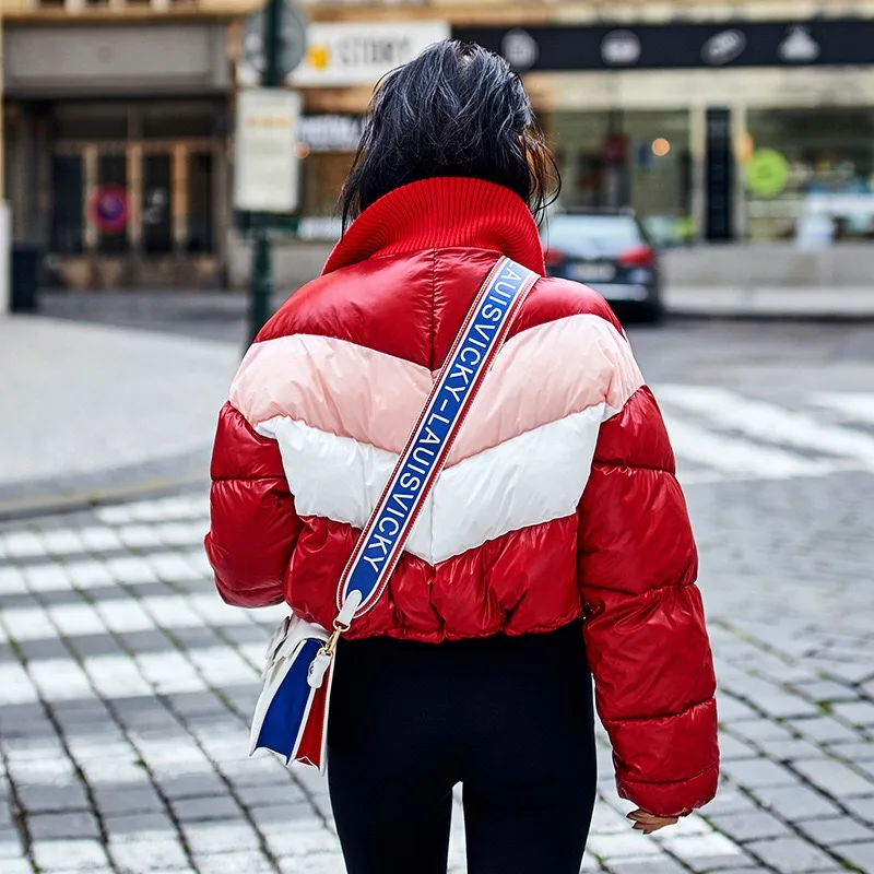 2019 Autumn Winter Original Design Gloria&ampGrace Red Patchwork Pink Casual Fashion StreetStyle Parka Coat Haute Couture Outerwear | Женская