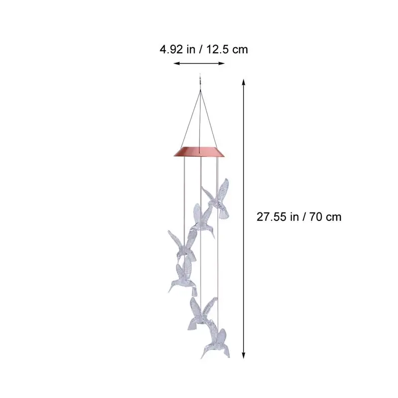Солнечный Фламинго дерево света Wind Chime подвес светодиодный многоцветные ночник