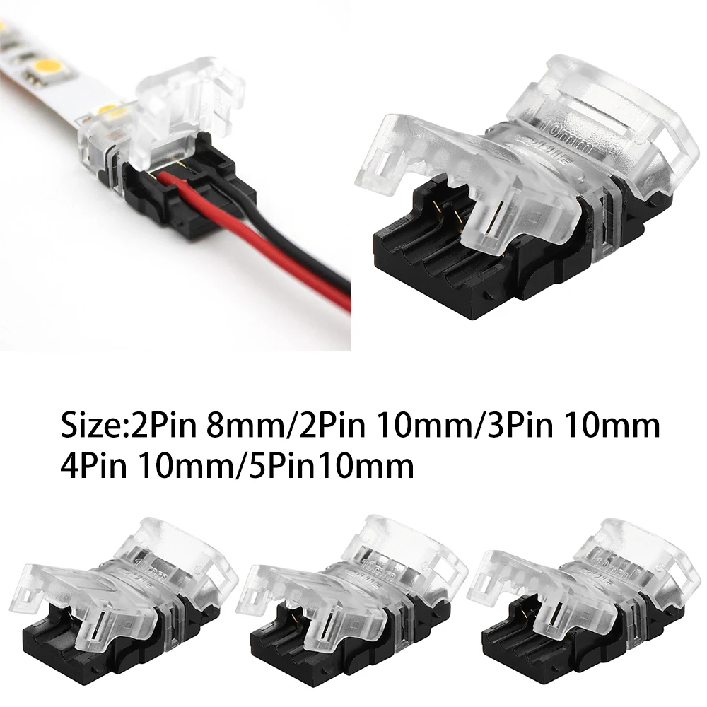 1 шт. 2pin 4pin 5pin 10 мм Светодиодная лента соединитель для одного RGB RGBW цвета 3528 5050