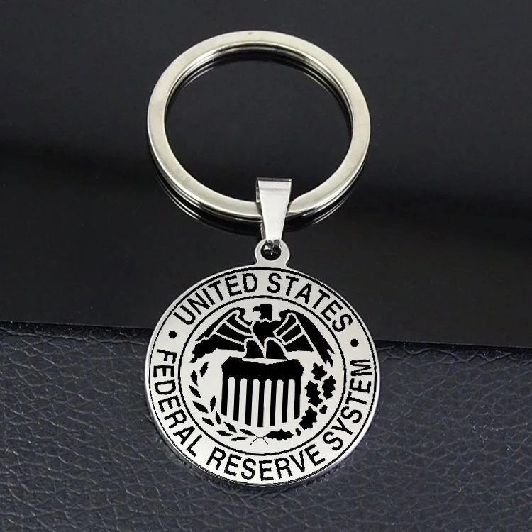 

UNITED STATES Keychain High Quality Stainless Steel Disc Keychains Jewelry for Men and Women Drop Shipping YP7444