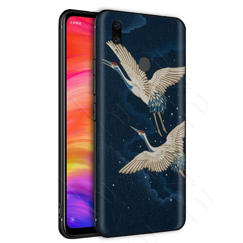 Lavaza Japanese Crane Fuji Mountain Wave Case for Xiaomi Redmi Note 4A 4X 5 5A 6 6A 7 S2 Pro Go Prime Plus |