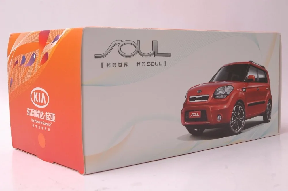 1:18 литая под давлением модель для Kia Soul оранжевый город внедорожник сплав игрушка автомобиль миниатюрная коллекция подарки