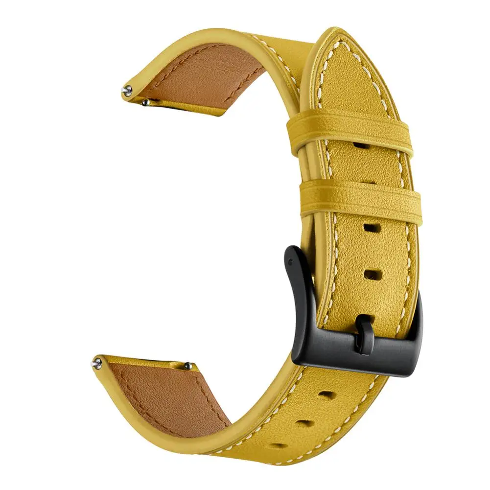 20 мм ремешок для часов верхний слой кожа натуральная часы Garmin Vivoactive 3/Vivomove HR #