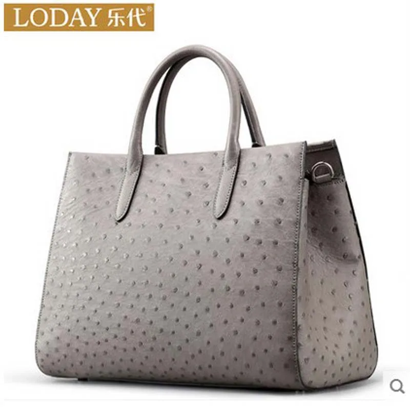 

ledai Ostrich leather women handbag new wave single shoulder bag ostrich leather shoulder bag vintage women handbag