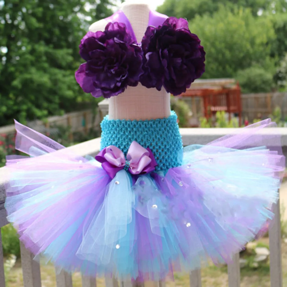 Little Princess Mermaid Girls Tutu Dress with Fish Tail Dresses Age 13 14 Years Old Wedding 3 Pieces | Детская одежда и обувь
