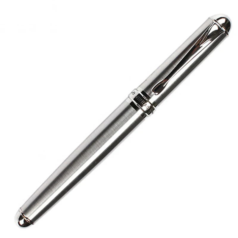 Jinhao X750 перьевая ручка из нержавеющей стали среднего и серебряного цвета 18KGP|fountain