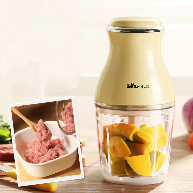 

Bear Portable Mini Electric Meat Grinders 0.6L 200W Thickened Glass Baby Food Machine Juicers Blenders Mixers