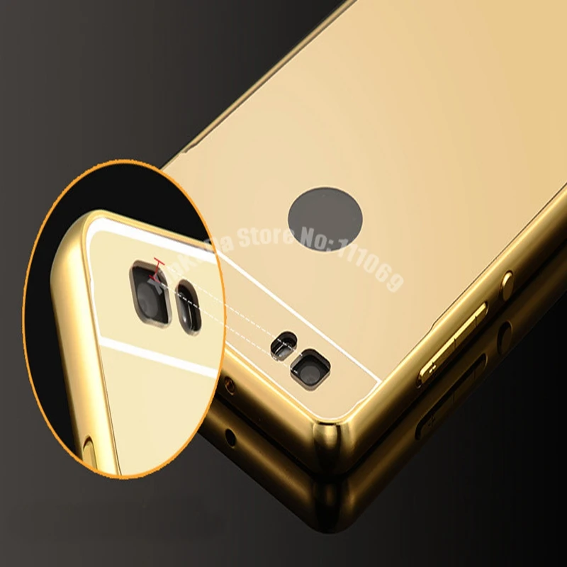 10 шт. роскошный акриловый Алюминиевый металлический зеркальный чехол для Huawei Ascend