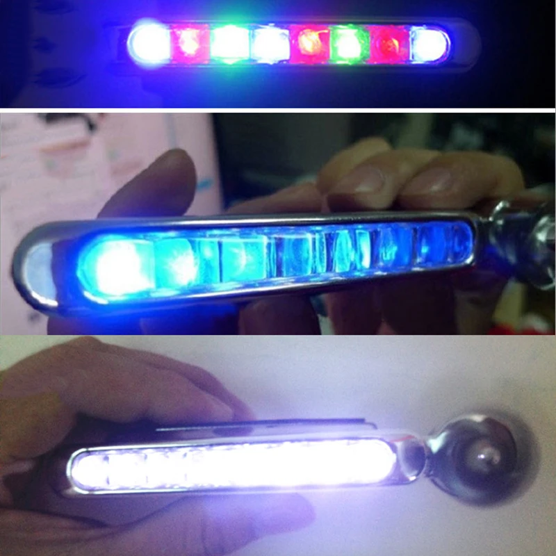 1 пара 8 x светодиодов Без проводки Решетчатые автомобильные огни с вращением вентилятора для автомобильных противотуманных / дневных ходовых огней.