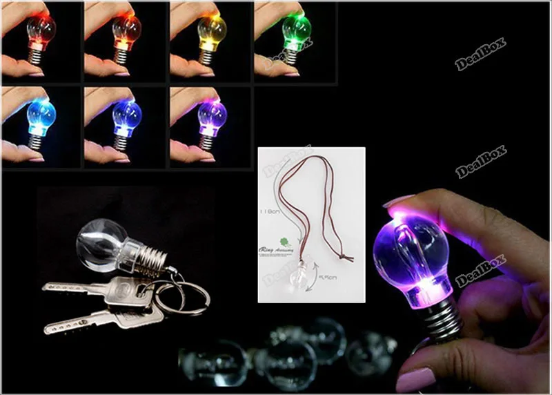 dealbox Approving! Change Color LED Light Mini Bulb KeyRing KeyChain Xmas Practical! | Автомобили и мотоциклы